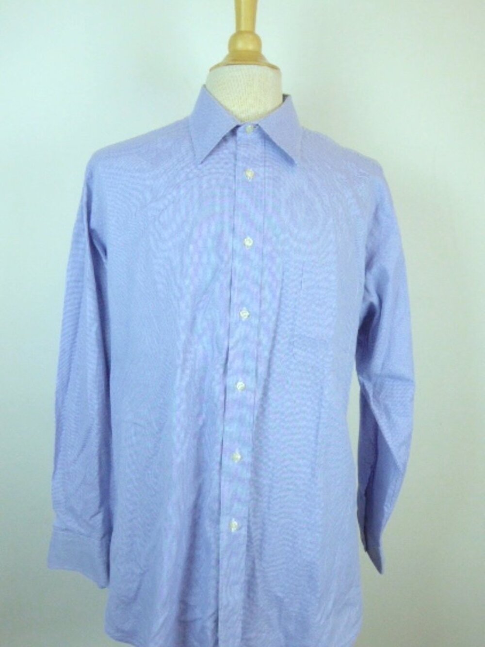 PAUL STUART BLUE pinpoint COTTON SHIRT XL 17 X 34
